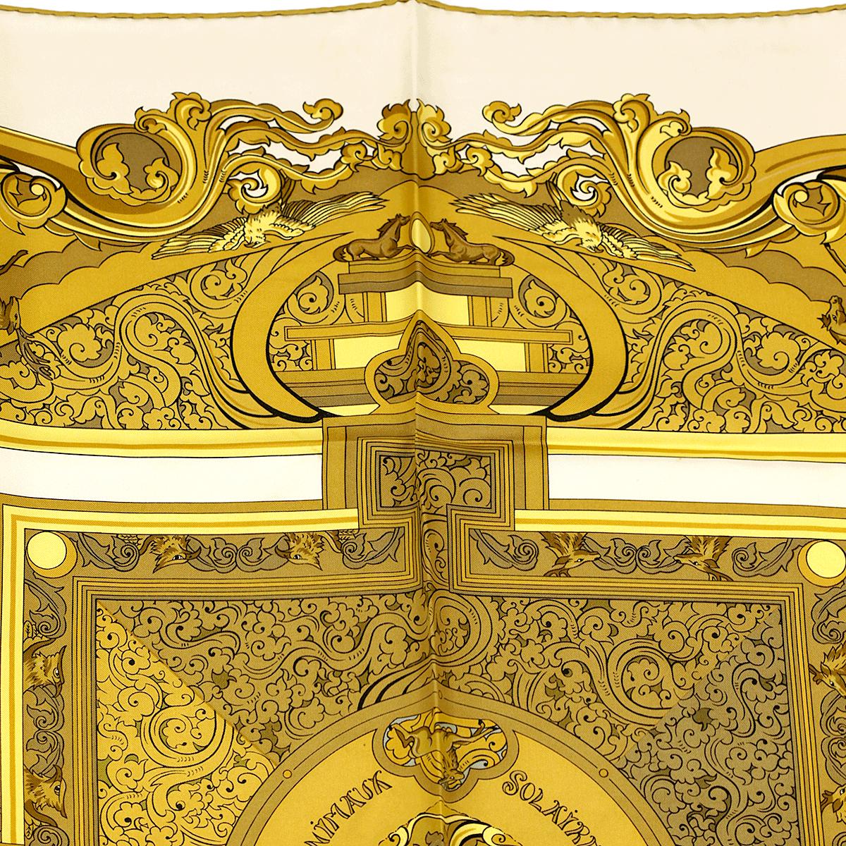 Hermes Scarf "Animaux Solaires" by Zoe Pauwels Vintage 90cm Silk | Carre Foulard