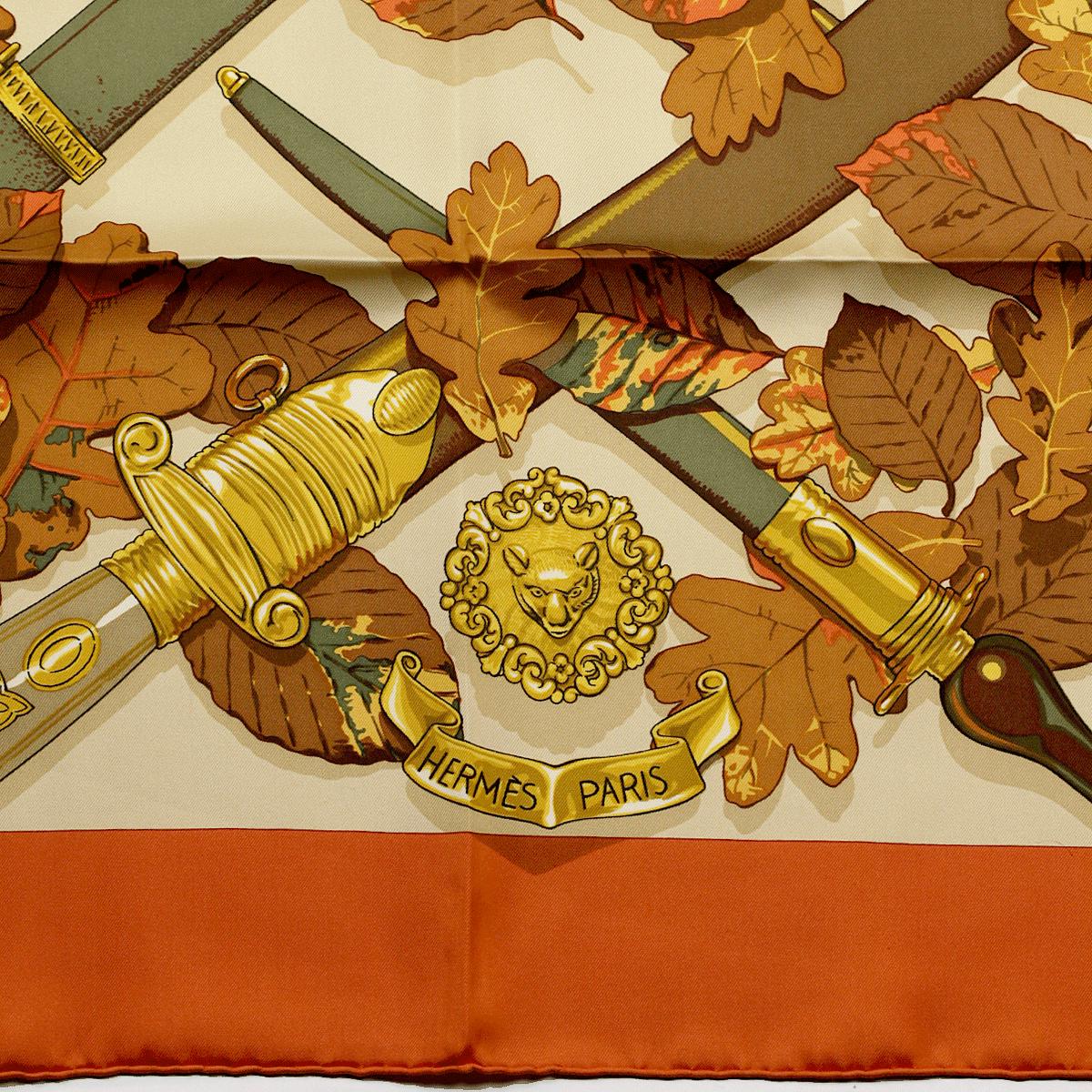 Hermes Scarf "Au Plus Dru" by Vladimir Rybaltchenko Vintage 90cm Silk | Carre Foulard