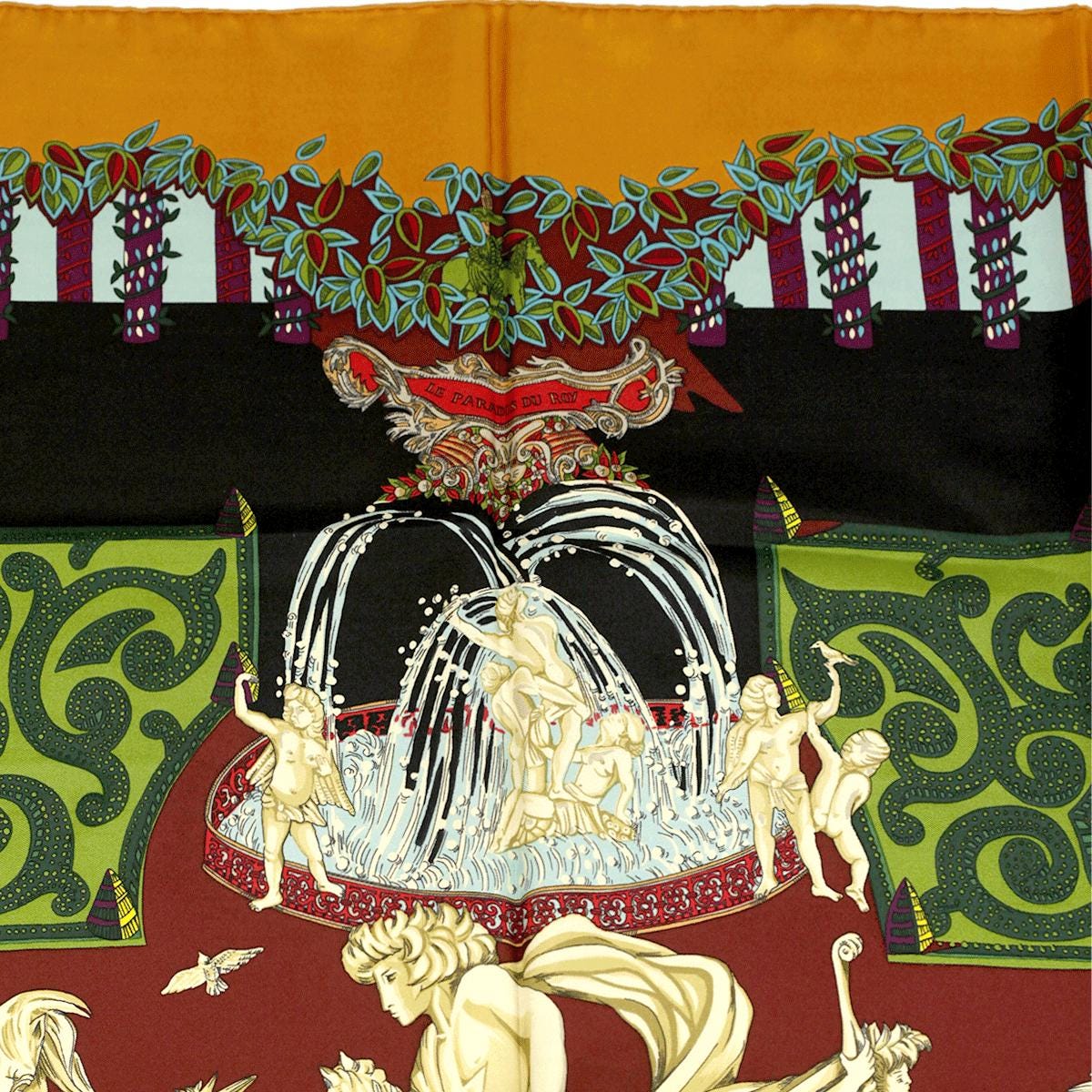 Hermes Scarf "Le Paradis du Roy" by Annie Faivre Vintage 90cm Silk | Carre Foulard