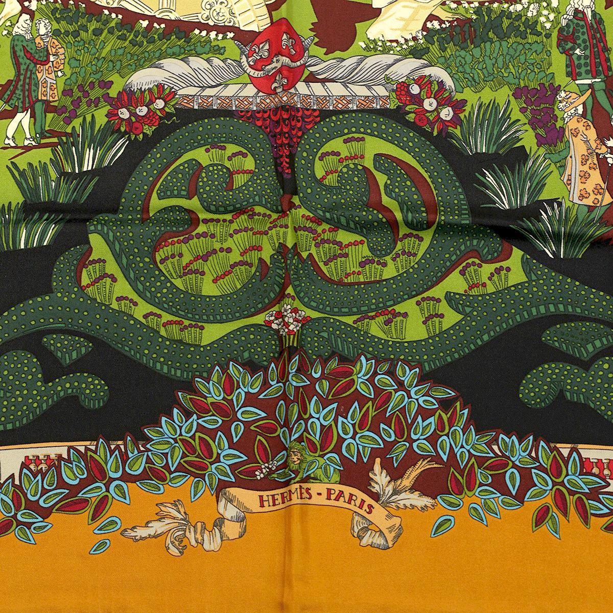 Hermes Scarf "Le Paradis du Roy" by Annie Faivre Vintage 90cm Silk | Carre Foulard