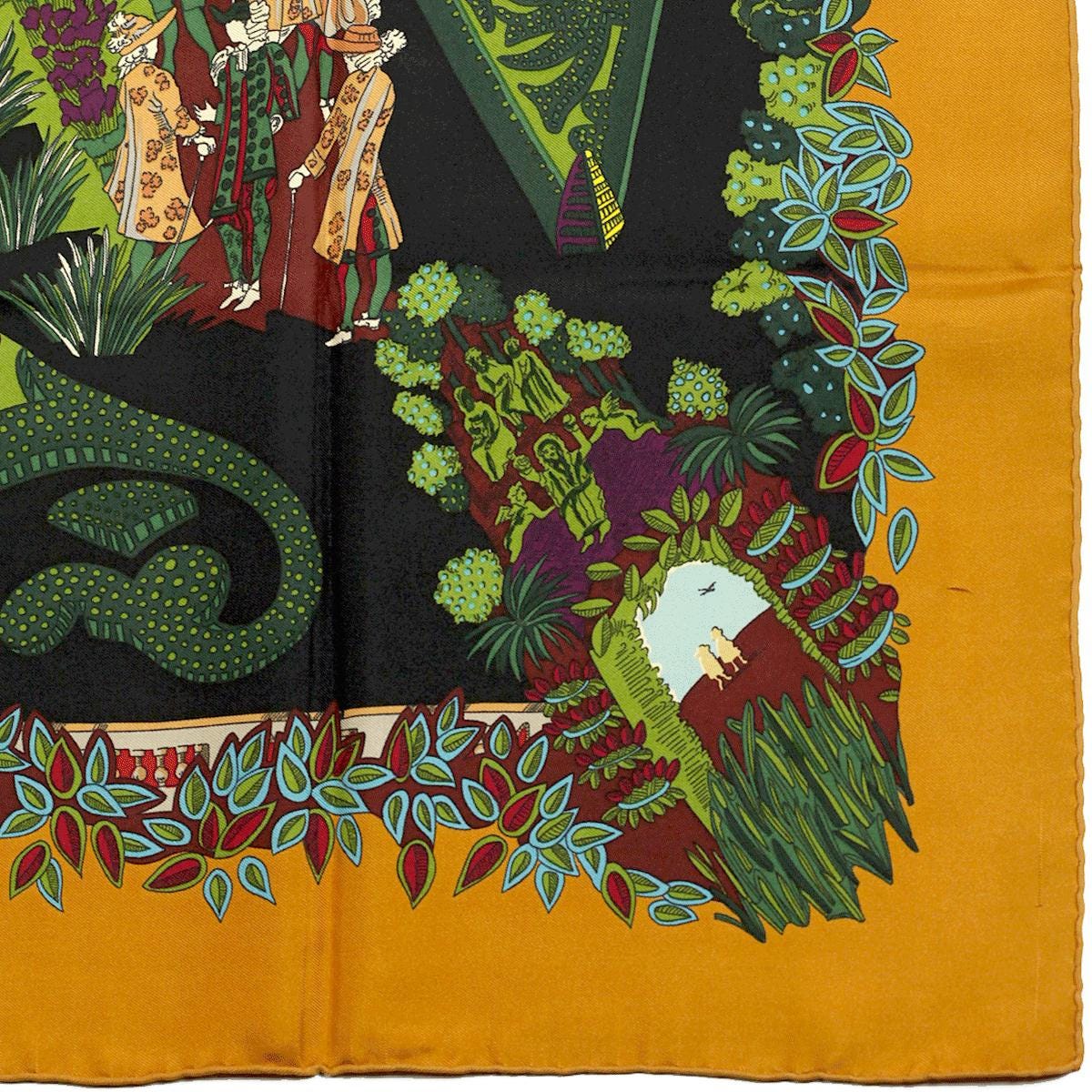 Hermes Scarf "Le Paradis du Roy" by Annie Faivre Vintage 90cm Silk | Carre Foulard