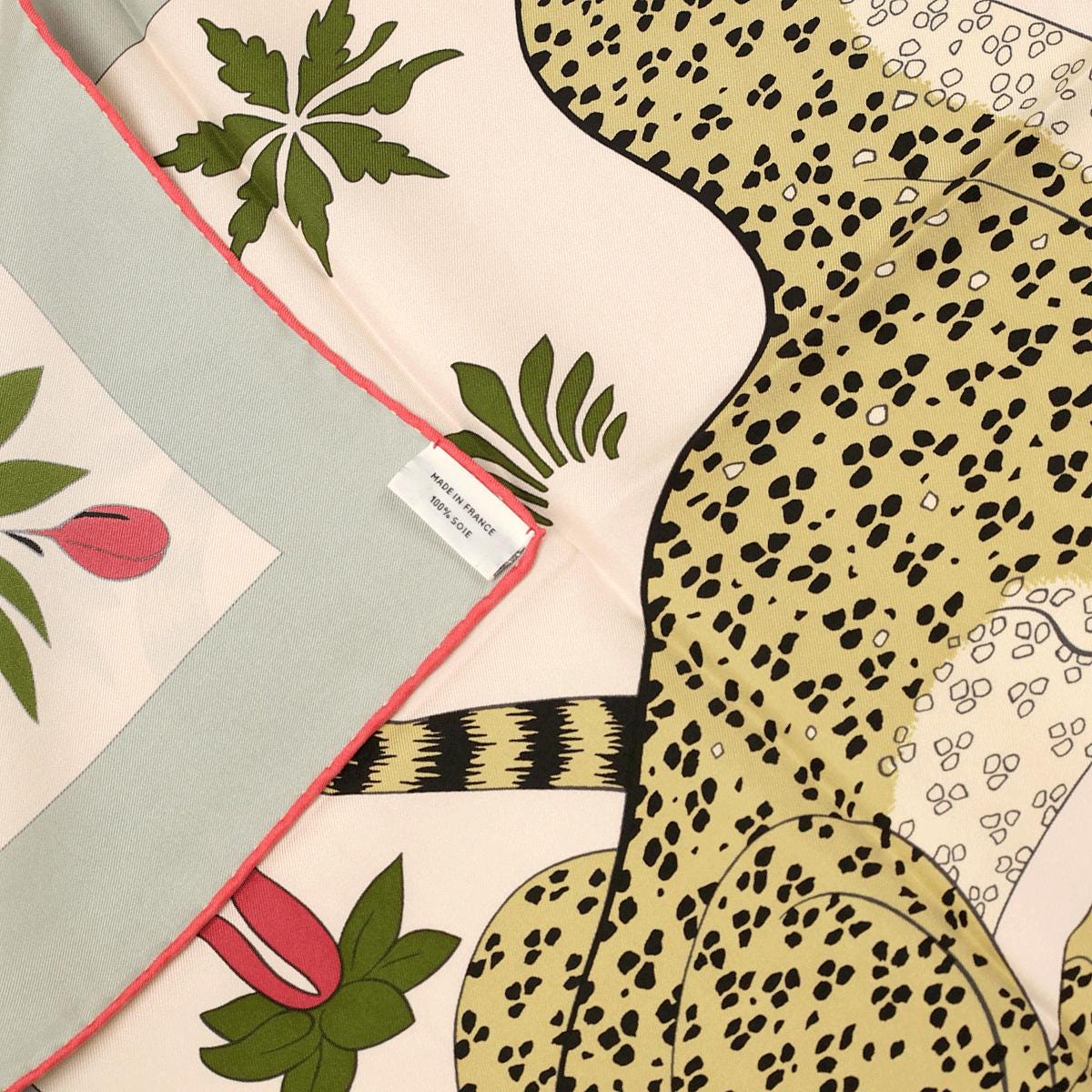 Hermes Scarf "Les Leopards Modernes" by Christiane Vauzelles and Françoise De La Perriere 90cm Silk Wash Scarf | Carre Foulard