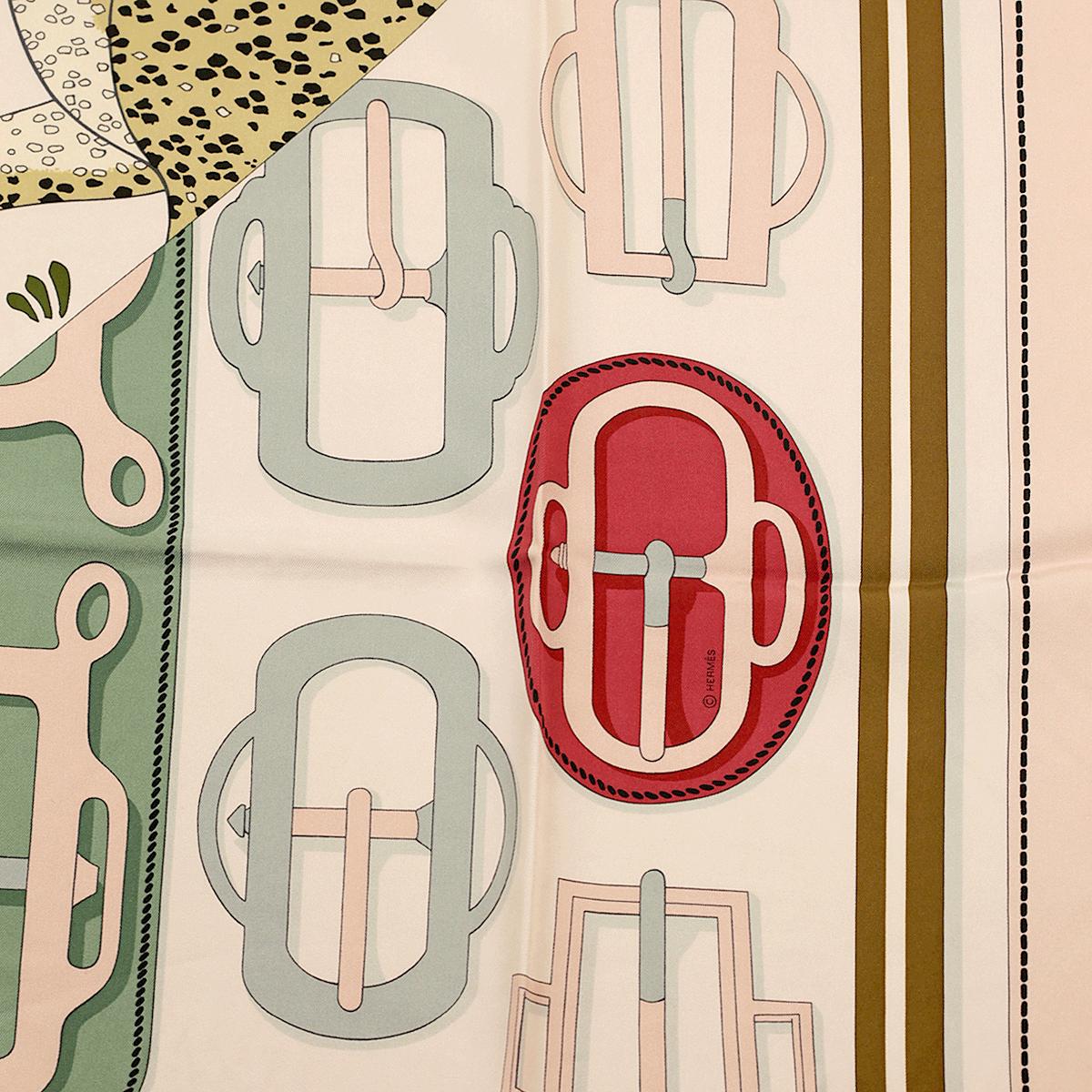 Hermes Scarf "Les Leopards Modernes" by Christiane Vauzelles and Françoise De La Perriere 90cm Silk Wash Scarf | Carre Foulard