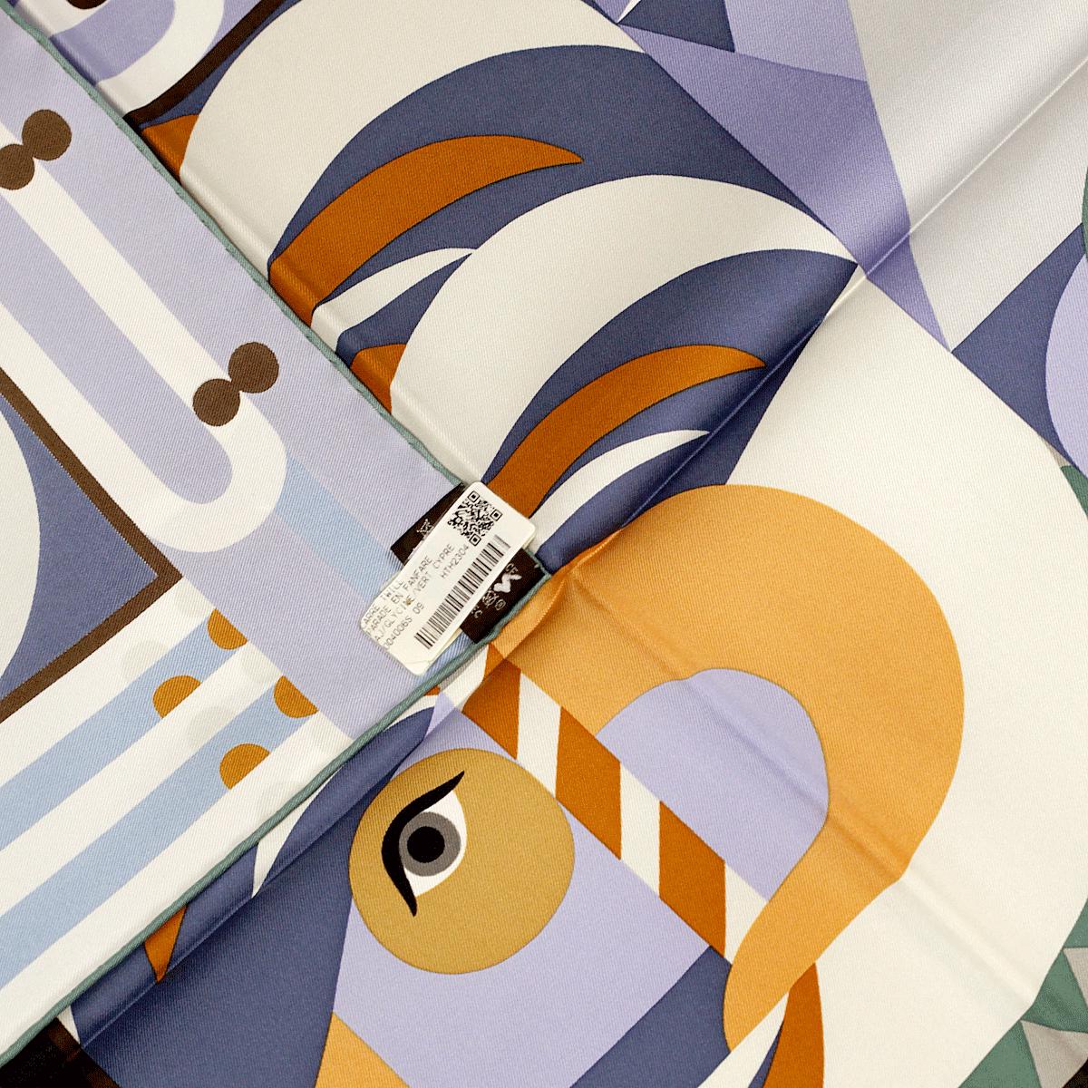 Hermes Scarf "Parade Fanfare" by Tong Ren 90cm Silk | Carre Foulard