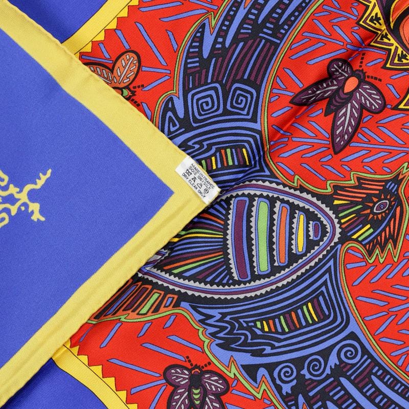 Hermes Scarf "Legende Kuna Peuple de Panama" by Zoe Pauwels 90cm Silk | Foulard Carre