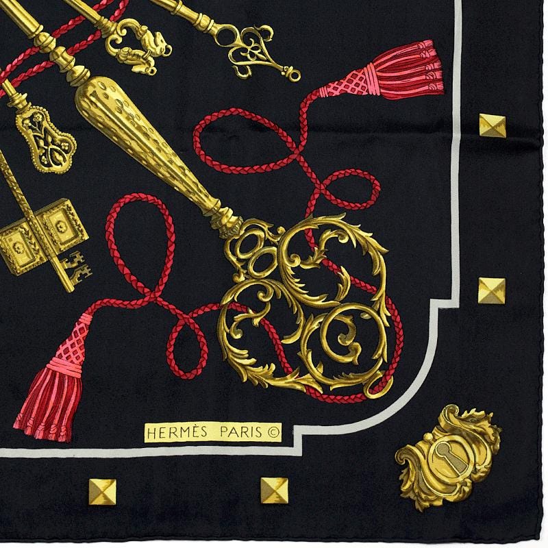 Hermes Scarf "Les Cles" by Caty Latham 90cm Silk | Foulard Carre