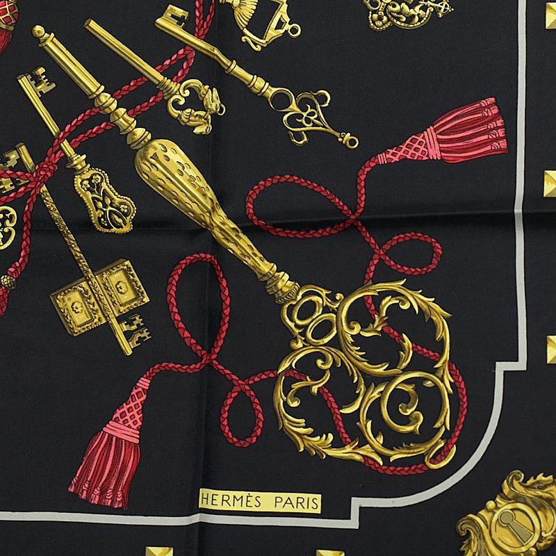 Hermes Scarf "Les Cles" by Caty Latham 90cm Silk | Foulard Carre