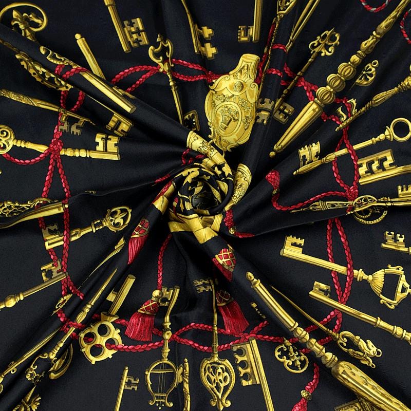 Hermes Scarf "Les Cles" by Caty Latham 90cm Silk | Foulard Carre