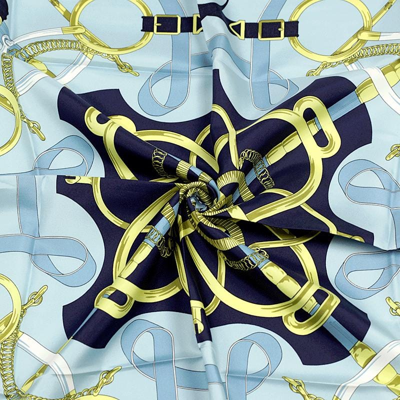 Hermes Scarf "Eperon d'Or" by Henri d'Origny 90cm Silk | Foulard Carre
