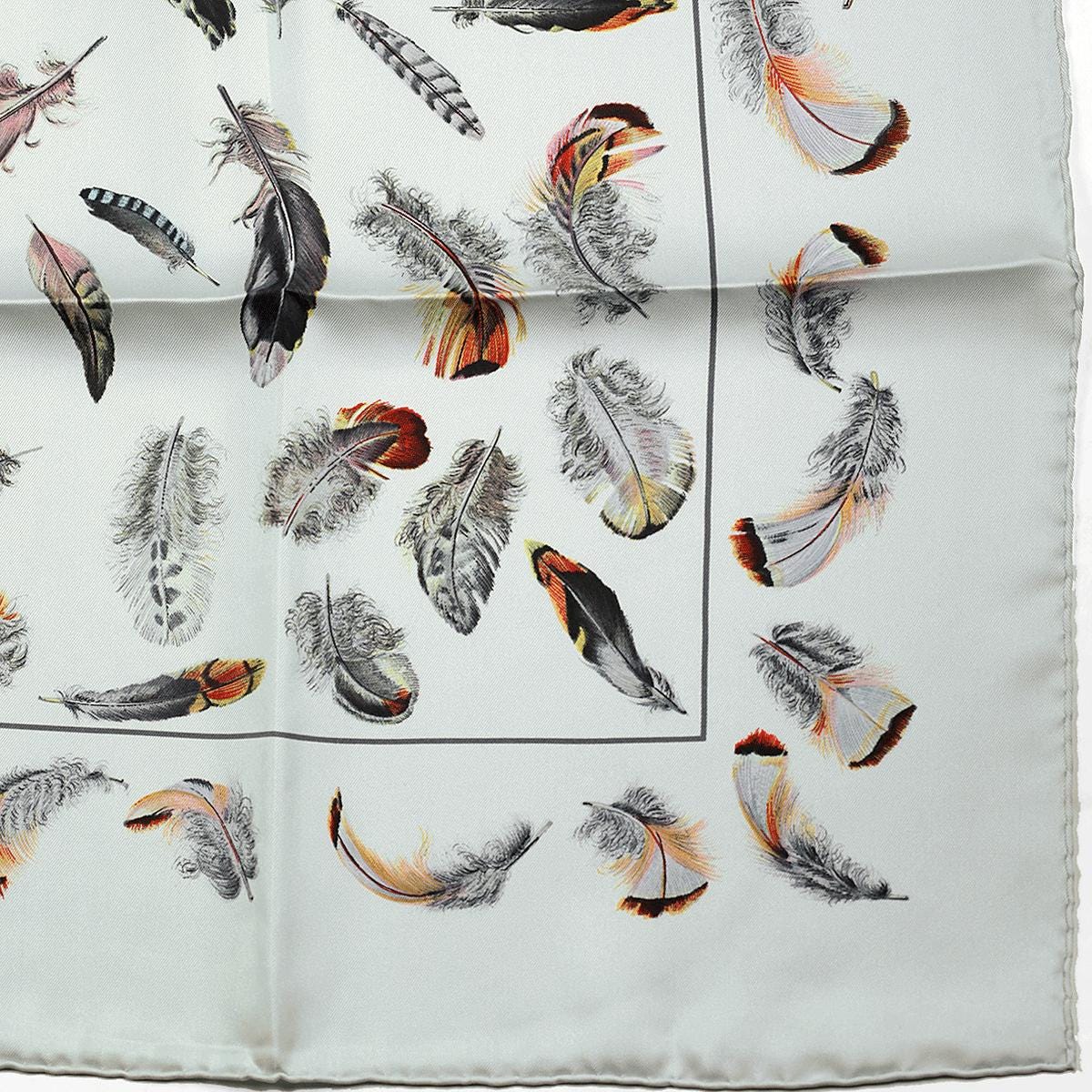 Hermes Scarf "Plumes" by Henri de Linares 90cm Silk | Carre Foulard