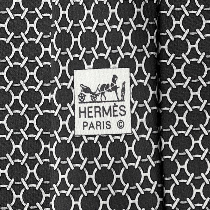 Hermes Men's Silk Tie Geometric Pattern 5171 | Necktie Cravate