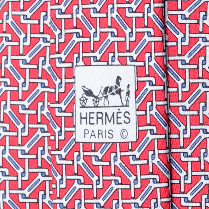 Hermes Men's Silk Tie Geometric Pattern 5050 | Necktie Cravate
