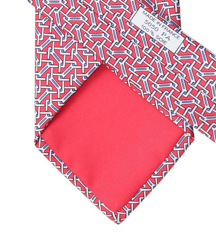 Hermes Men's Silk Tie Geometric Pattern 5050 | Necktie Cravate