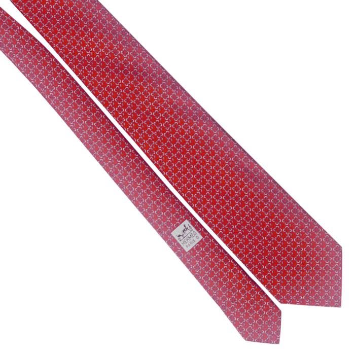 Hermes Men's Silk Tie Clovers Pattern 605987 | Necktie Cravate