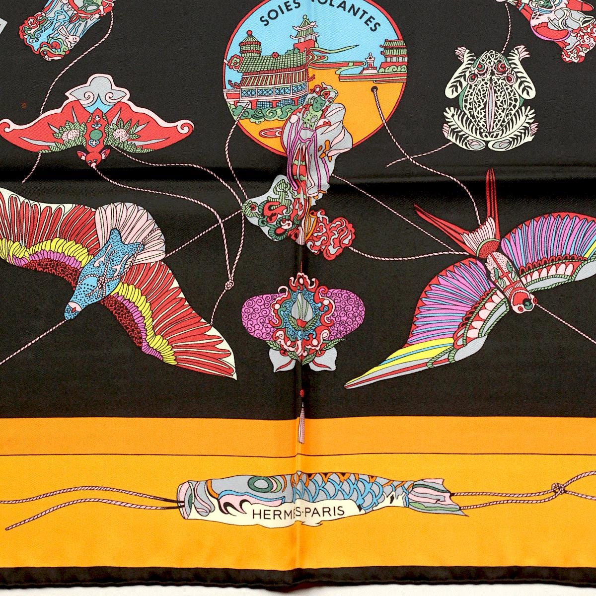 Hermes Scarf "Soies Volantes" by Loic Dubigeon 90cm Silk
