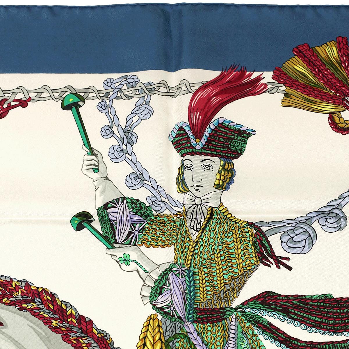 Hermes Scarf "La Timbalier" by Francoise Heron 90cm Silk | Carre Foulard