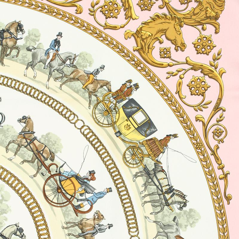 Hermes Scarf "Promenade de Longchamps" by Philippe Ledoux 90cm Silk | Carre Foulard
