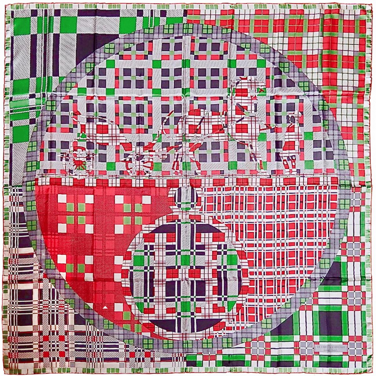 Hermes Scarf "Ex-Libris a Carreaux" by Anamorphee 140cm Silk | Carre Foulard