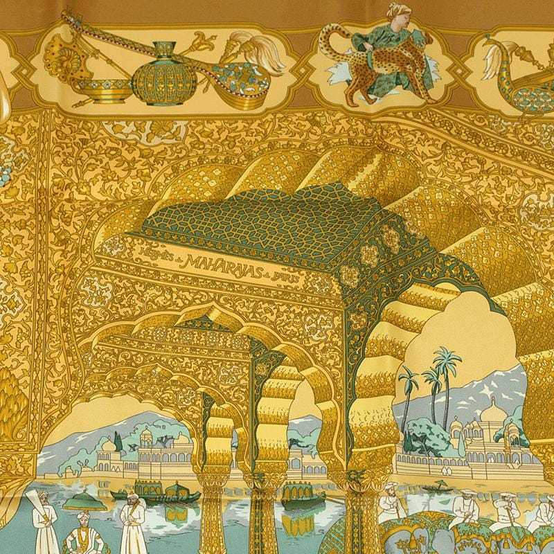 Hermes Scarf "Splendeur des Maharajas" by Catherine Baschet 90cm Silk | Foulard Carre
