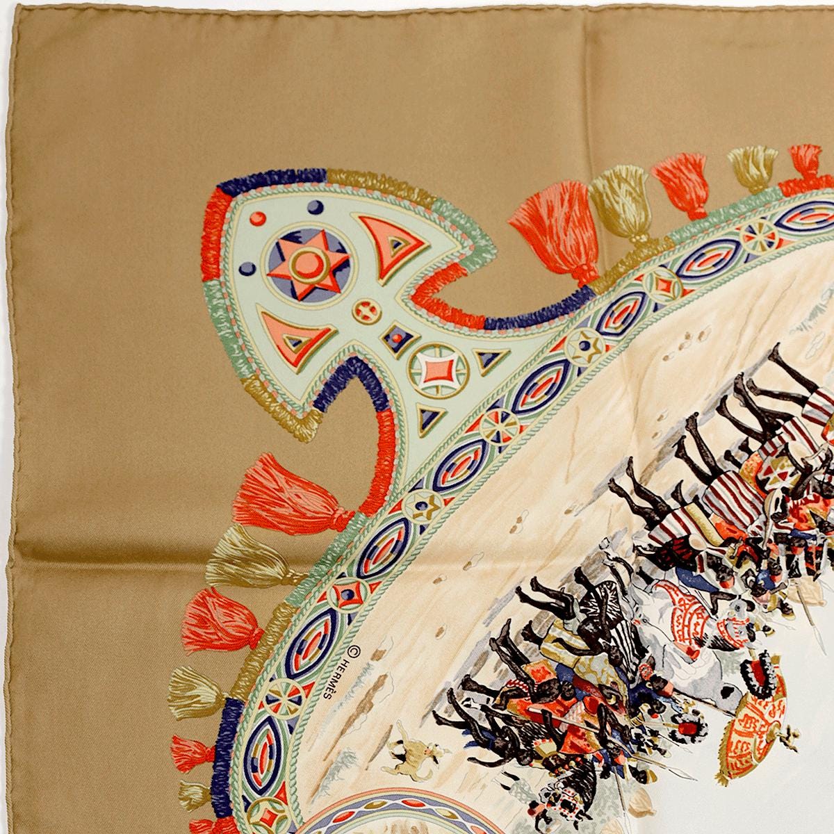 Hermes Scarf "Cavaliers Peuls" by Jean De Fougerolle Vintage 90cm Silk | Carre Foulard