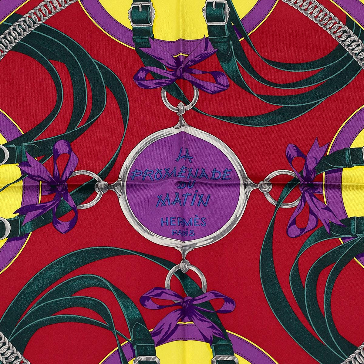 Hermes Scarf "Promenade du Matin" by Henri d'Origny 90cm Silk | Carre Foulard