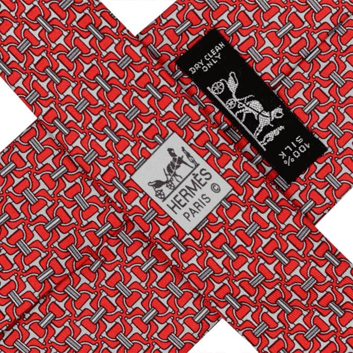 Hermes Men's Silk Tie Equestrian Stirrups Pattern 5560 | Necktie Cravate