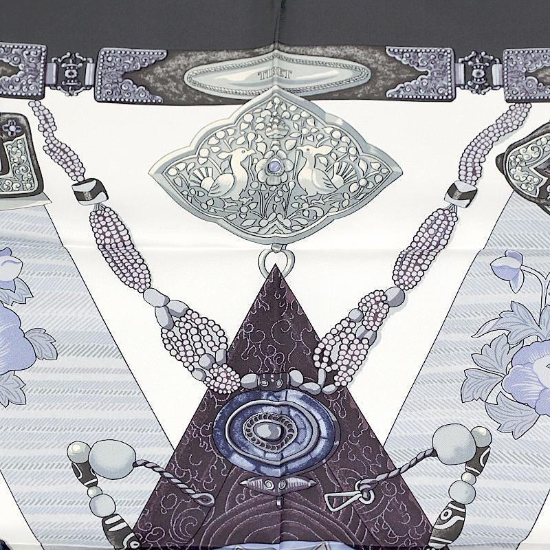 Hermes Scarf "Tibet" by Caty Latham 90cm Silk