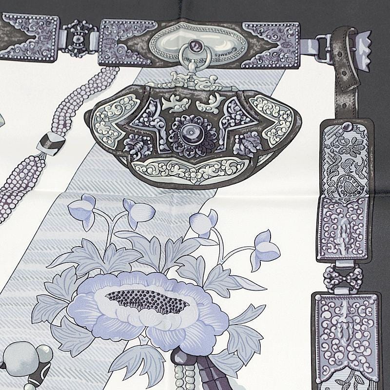 Hermes Scarf "Tibet" by Caty Latham 90cm Silk