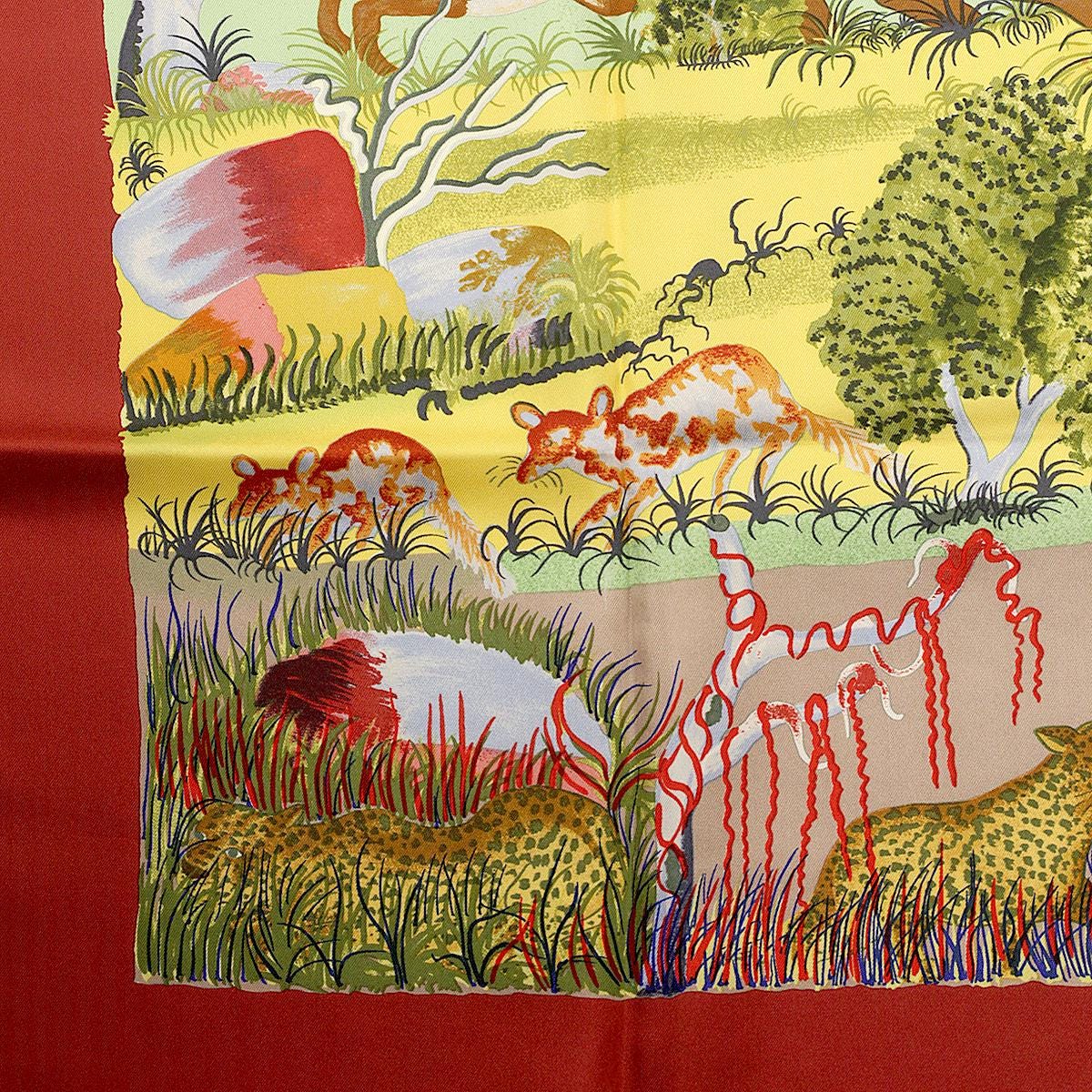 Hermes Scarf "Nuba Mountain" by Sefedin Kwumi 90cm Silk | Carre Foulard