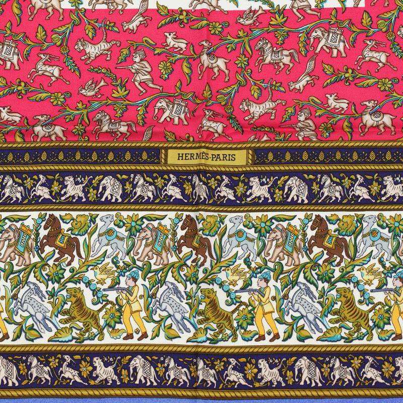 Hermes Scarf "Chasse en Inde" by Michel Duchene 90cm Silk | Carre Foulard