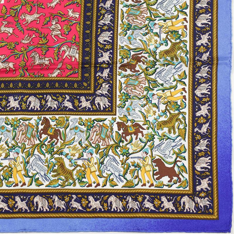 Hermes Scarf "Chasse en Inde" by Michel Duchene 90cm Silk | Carre Foulard