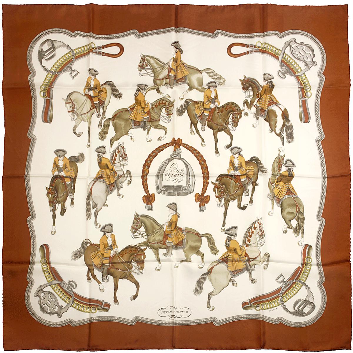 Hermes Scarf "Reprise" by Philippe Ledoux 90cm Silk | Carre Foulard
