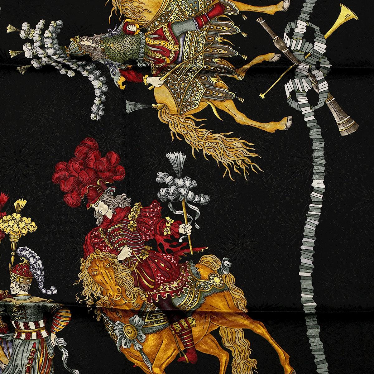 Hermes Scarf "Les Fetes du Roi Soleil" by Michel Duchene 90cm Silk Jacquard | Carre Foulard