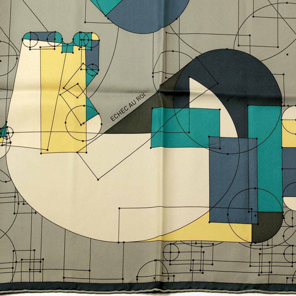Hermes Scarf "Echec au Roi" by Benoit Pierre Emery 90cm Silk | Carre Foulard