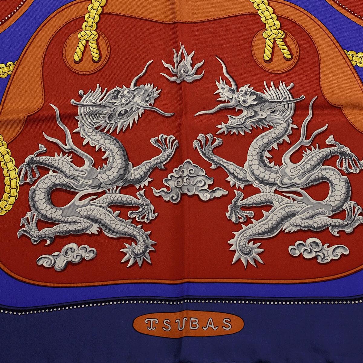 Hermes Scarf "Tsubas" by Christiane Vauzelles Vintage 90cm Silk | Carre Foulard