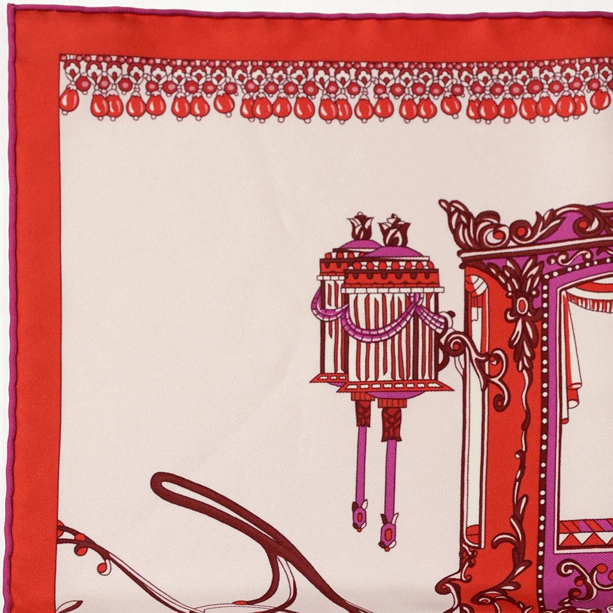 Hermes Scarf 45cm "Coupè de Gala" by Wlodek Kaminski Silk Gavroche