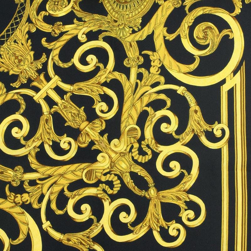 Hermes Scarf "Tuileries" by Joachim Metz Vintage 90cm Silk | Carre Foulard