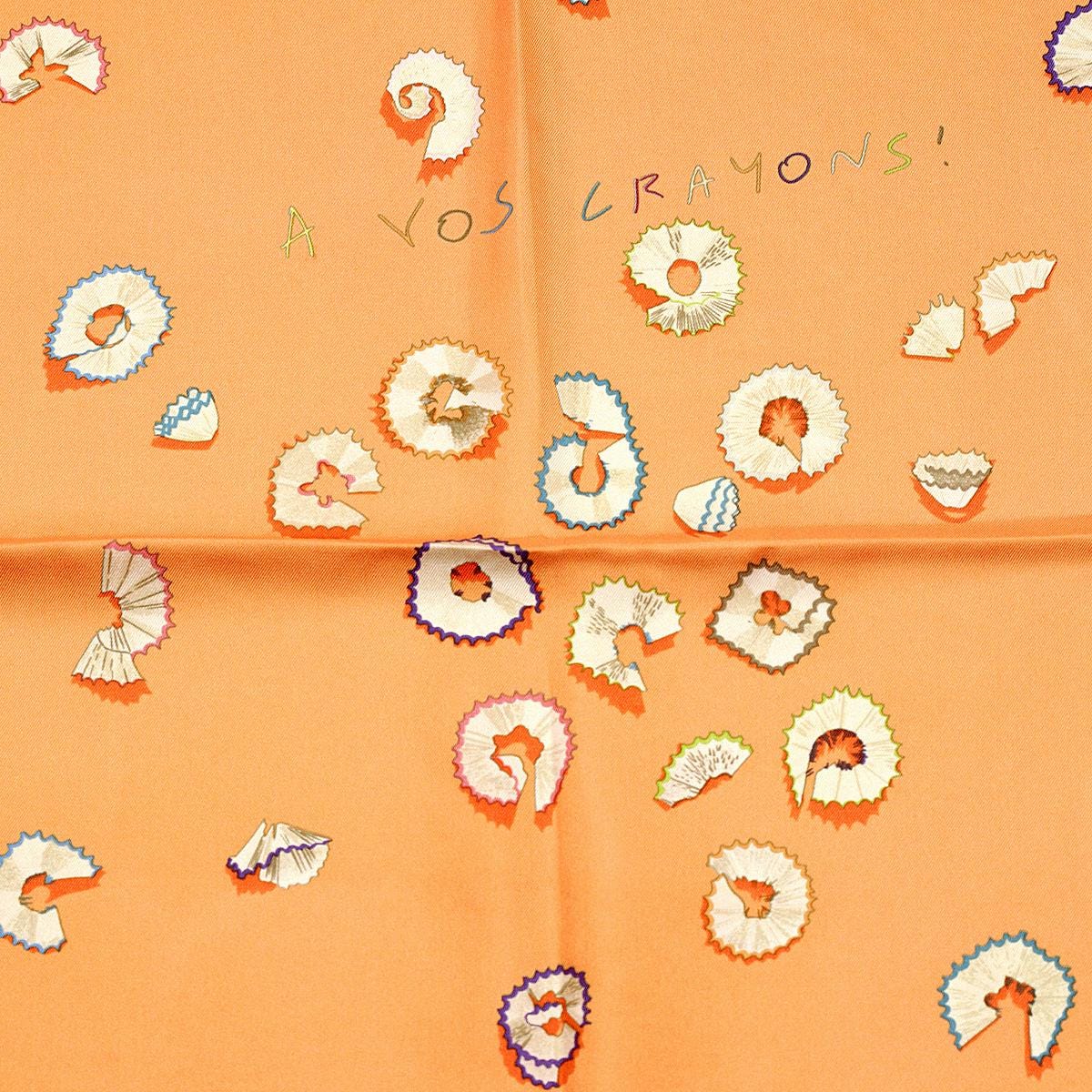 Hermes Scarf "A Vos Crayons" by Leigh P. Cook 90cm Silk | Carre