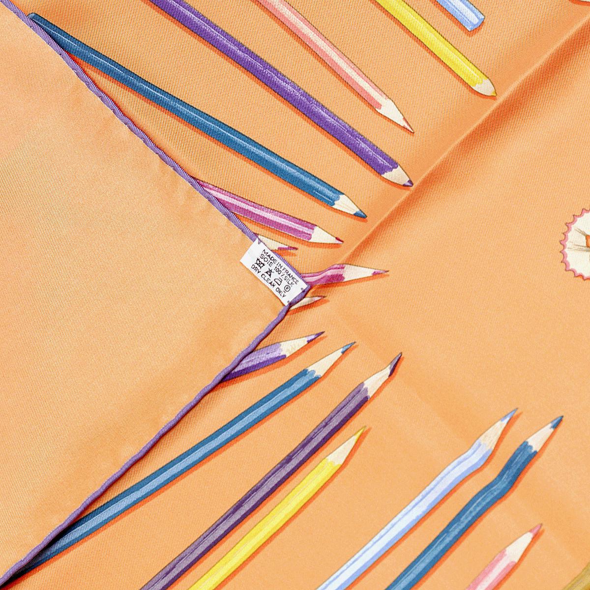 Hermes Scarf "A Vos Crayons" by Leigh P. Cook 90cm Silk | Carre