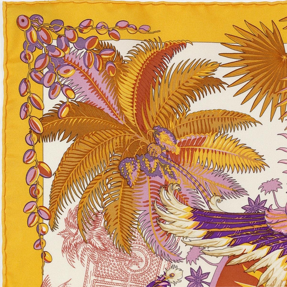 Hermes Scarf 45cm "Mythiques Phoenix" by Laurence Bourthoumieux Silk Gavroche