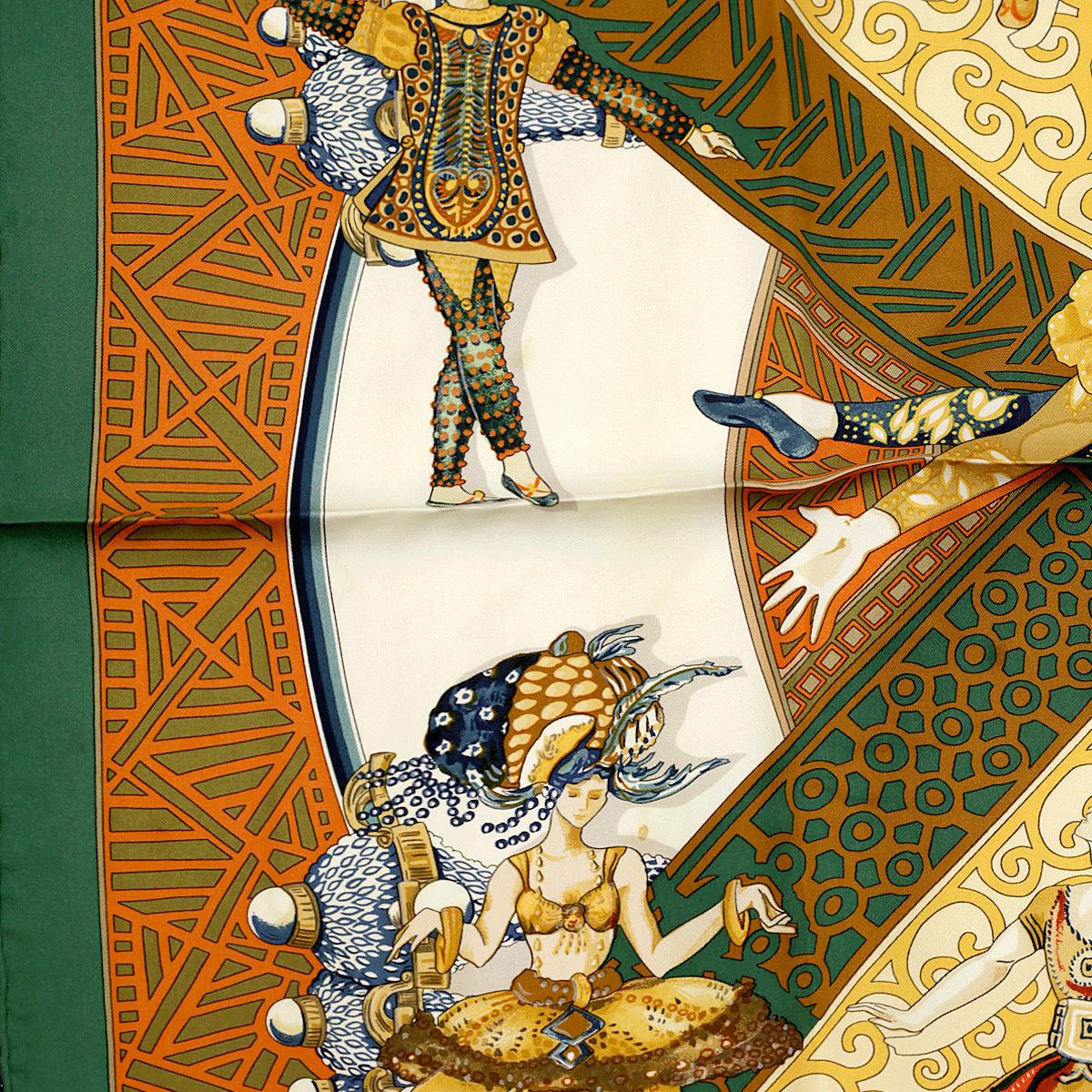 Hermes Scarf "Les Ballets Russes" by Annie Faivre 90cm Silk | Carre Foulard