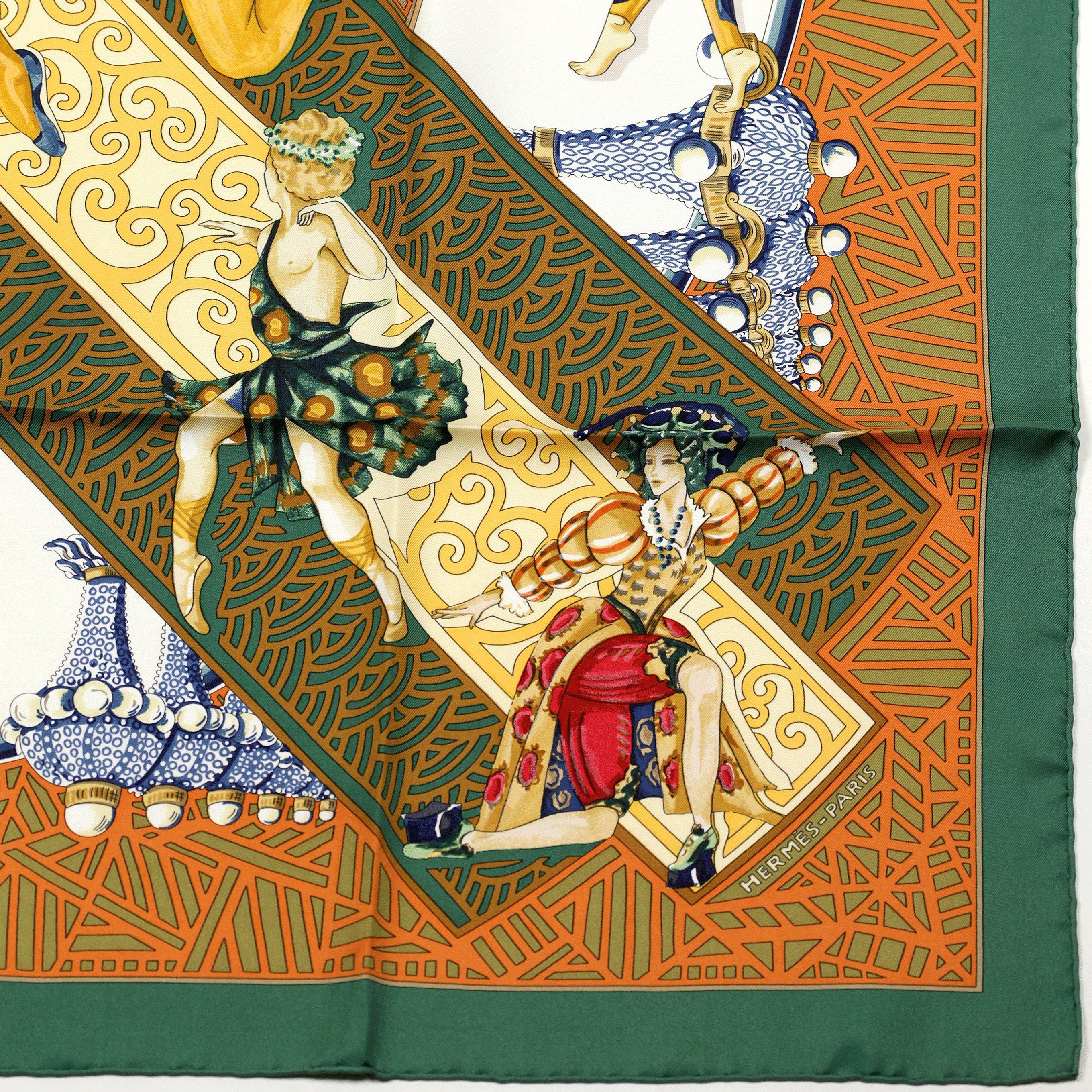 Hermes Scarf "Les Ballets Russes" by Annie Faivre 90cm Silk | Carre Foulard