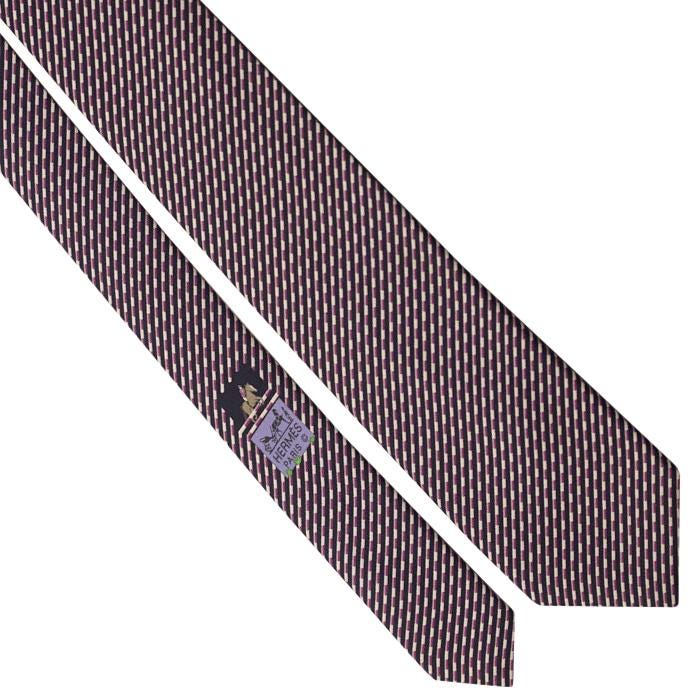 Hermes Men's Silk Tie Horse Racing Pattern 645737 | Necktie Cravate