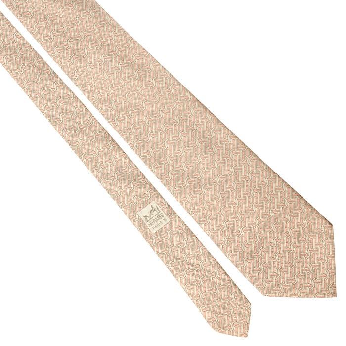 Hermes Men's Silk Tie Geometric Pattern 5449 | Necktie Cravate