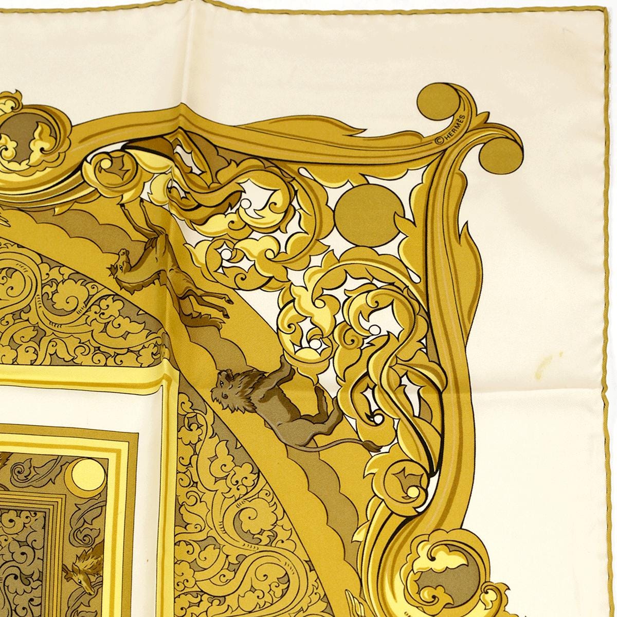 Hermes Scarf "Animaux Solaires" by Zoe Pauwels Vintage 90cm Silk | Carre Foulard