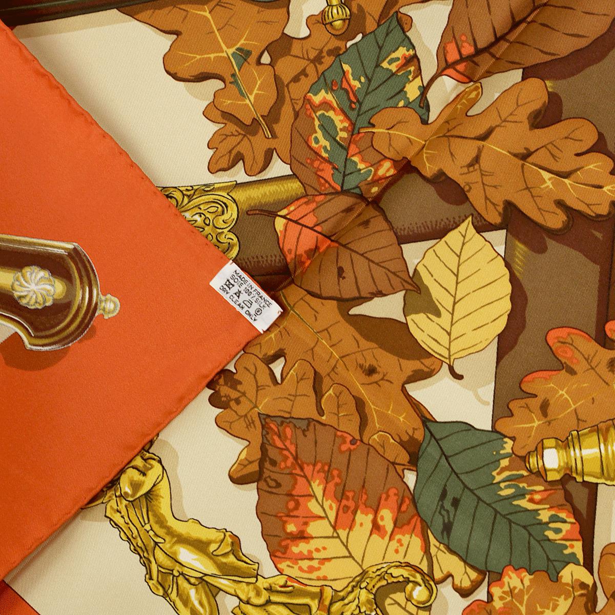 Hermes Scarf "Au Plus Dru" by Vladimir Rybaltchenko Vintage 90cm Silk | Carre Foulard