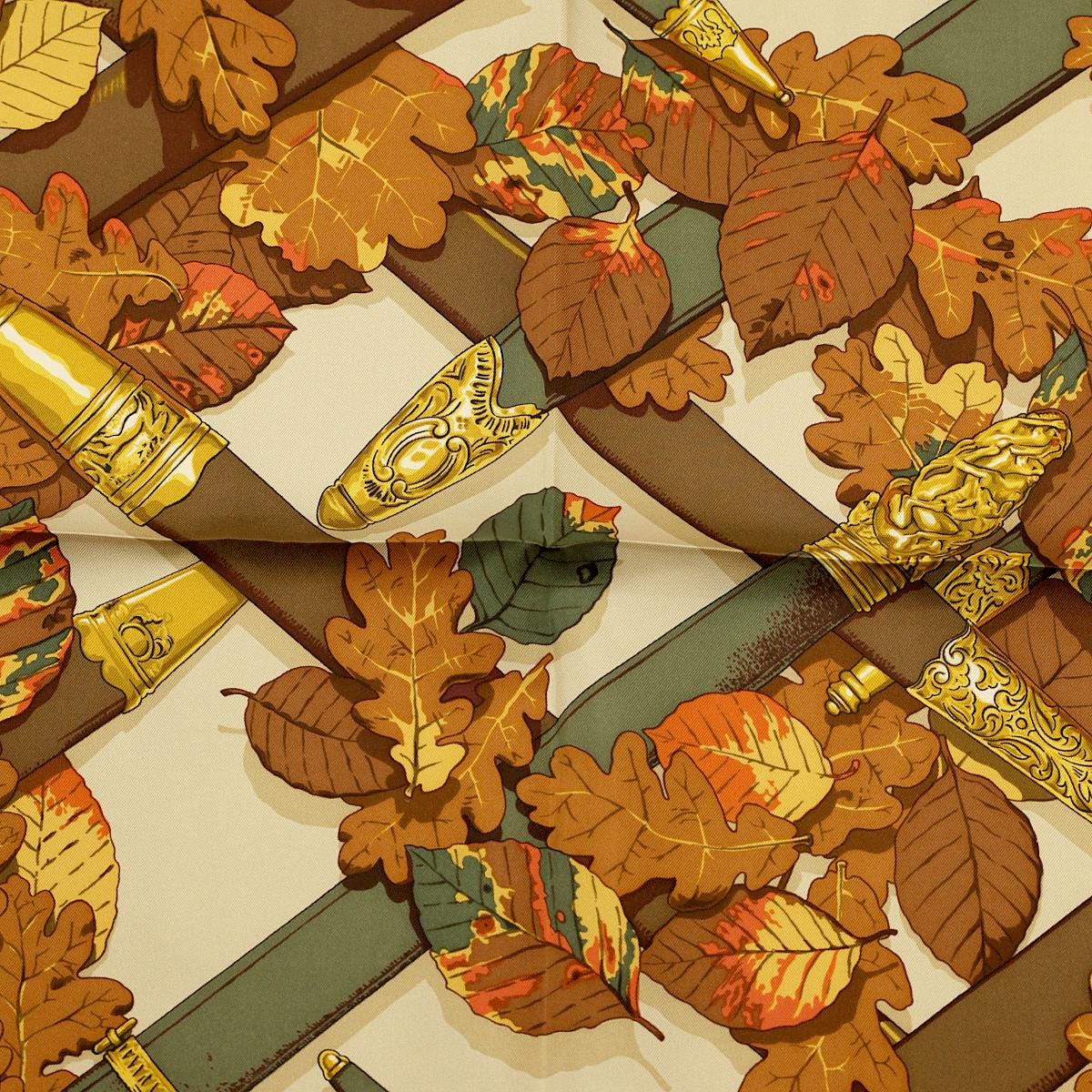 Hermes Scarf "Au Plus Dru" by Vladimir Rybaltchenko Vintage 90cm Silk | Carre Foulard