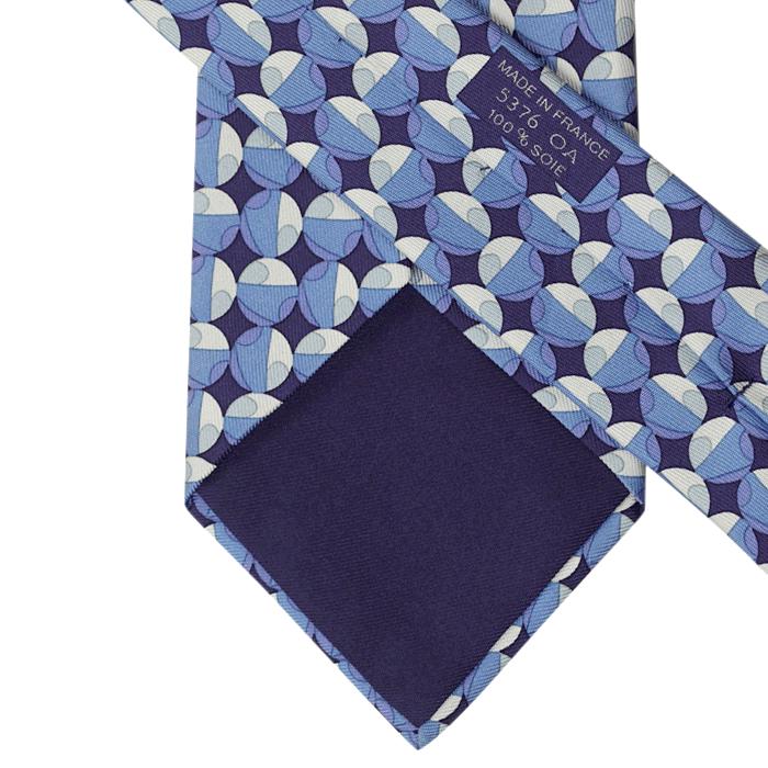 Hermes Men's Silk Tie Twillpop Geometric Pattern 5376