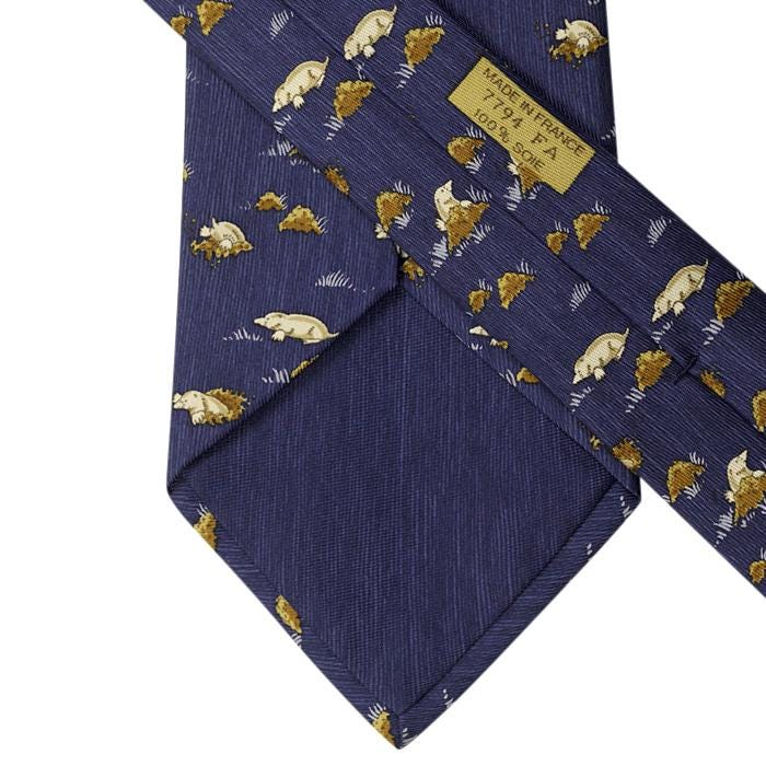 Hermes Men's Silk Tie Whimsical Moles Pattern 7794 | Necktie Cravate