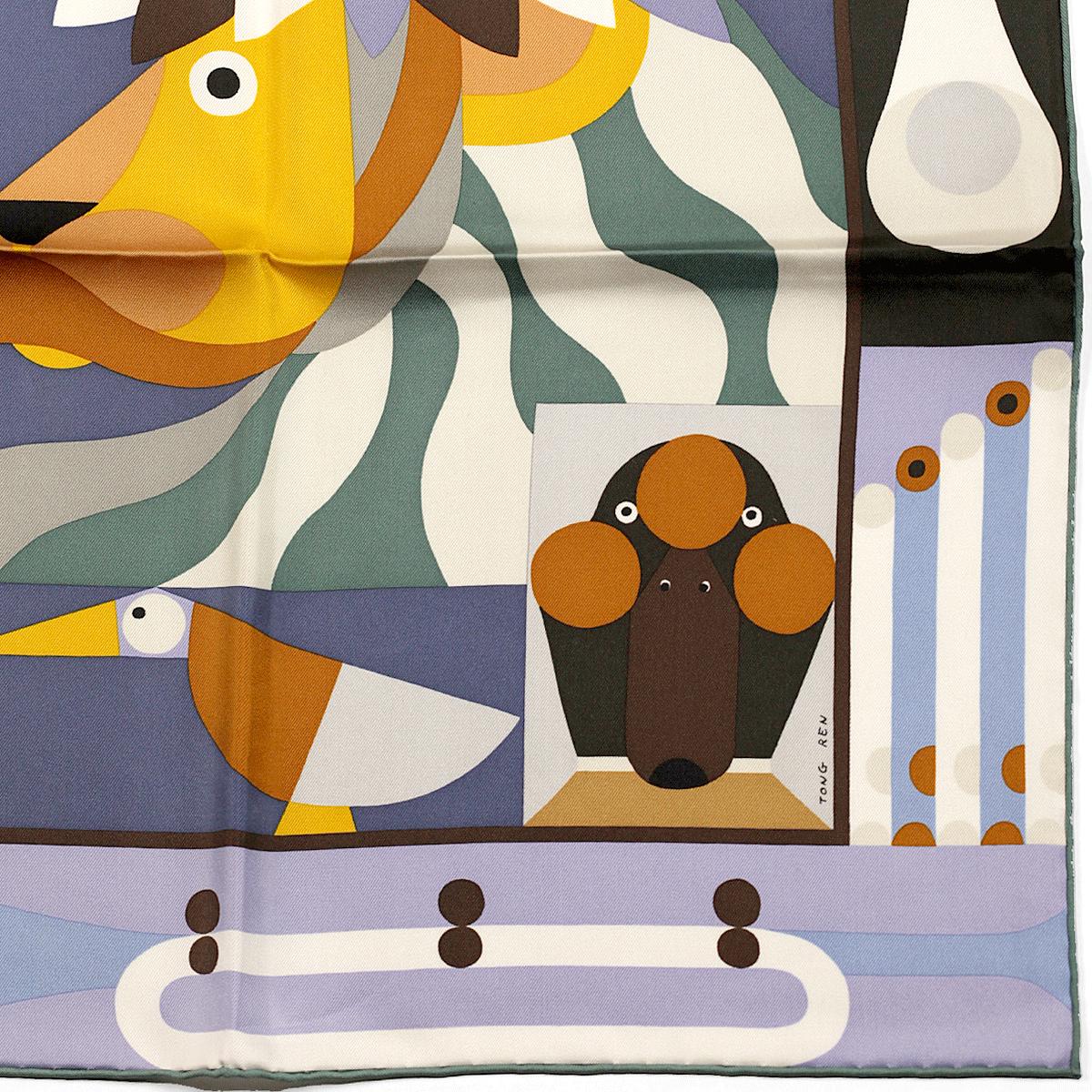 Hermes Scarf "Parade Fanfare" by Tong Ren 90cm Silk | Carre Foulard